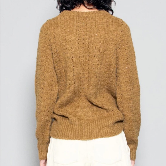 NWT PERSONS Fran Oversized Wool Blend Sweater in Moss - size Medium like SEZANE - Picture 2 of 8